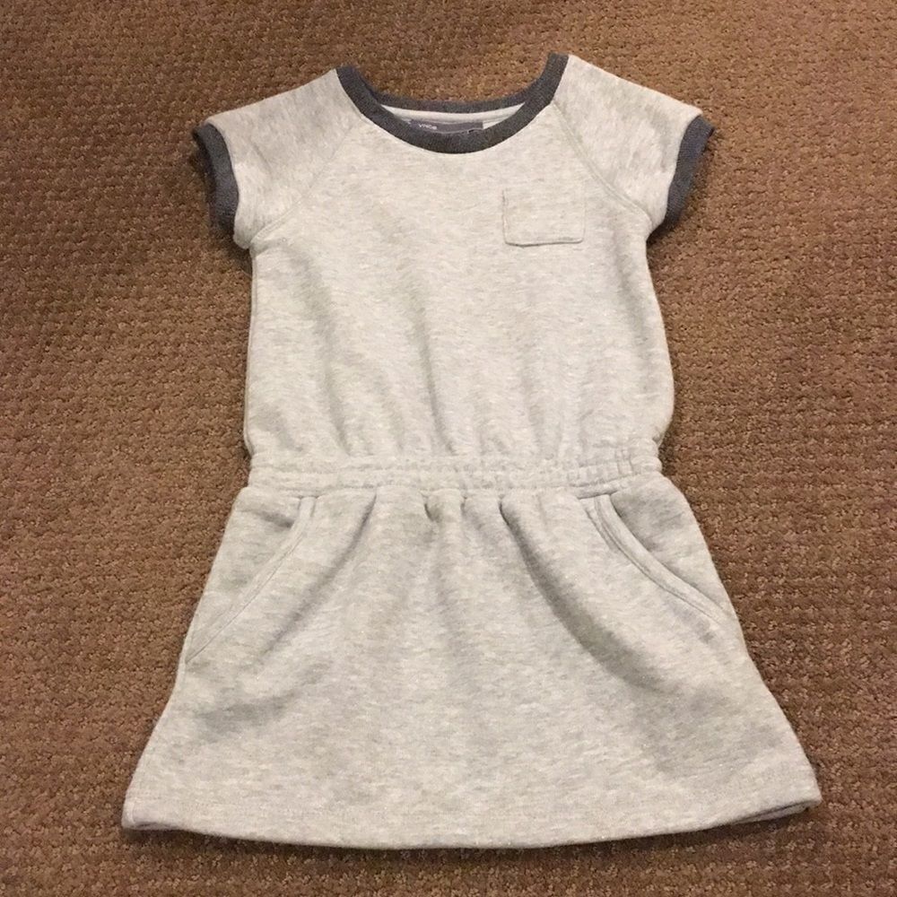 Girls Vince Heather Grey Sweatshirt Dress